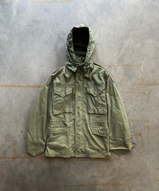 SILVER ZIP M65 MILITARY FIELD JACKET - 1970s