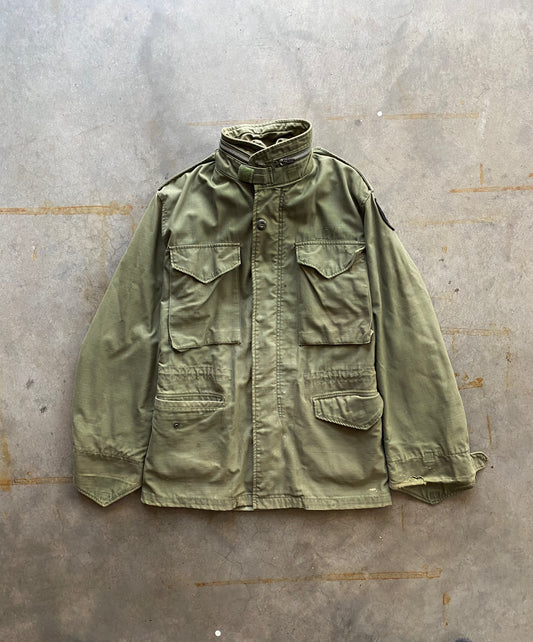 SILVER ZIP M65 MILITARY FIELD JACKET - 1970s